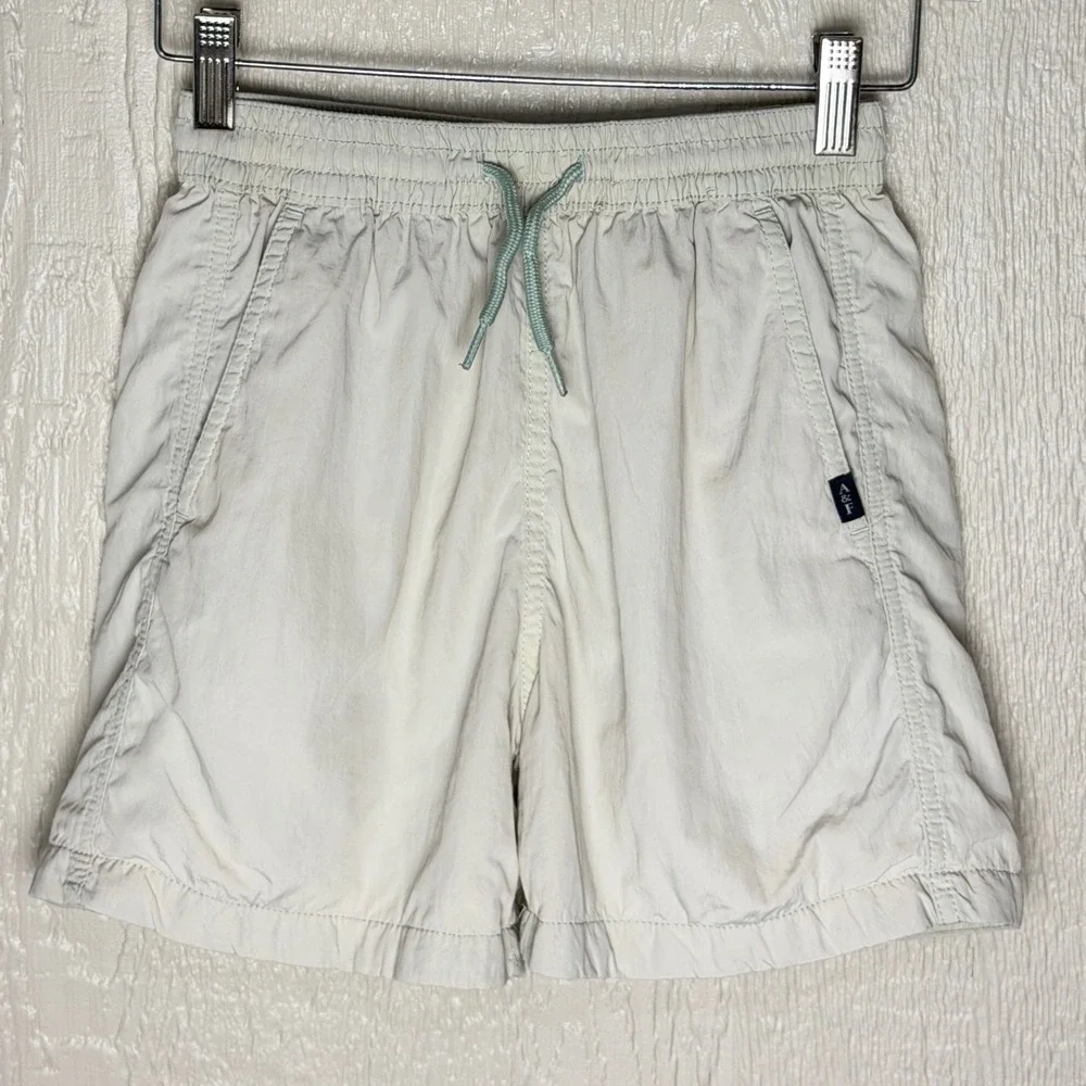 Abercrombie Kids Tan Nylon Swim Trunks Shorts Size 9/10 Regular